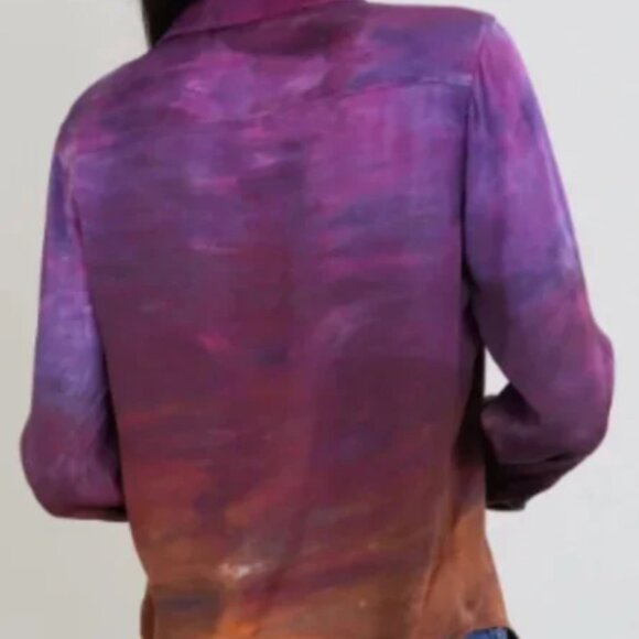 Bella Dahl Tie-Dye Brandy Horizon Button-Down Shirt in Large - Picture 7 of 7